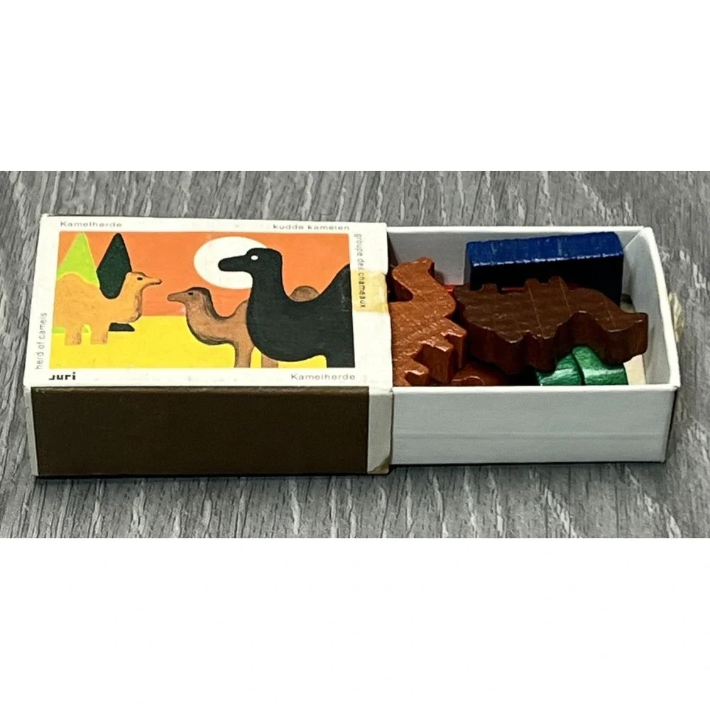 Vintage Juri Kamelherde Herd of Camels Wooden Building Blocks Toy W Germany